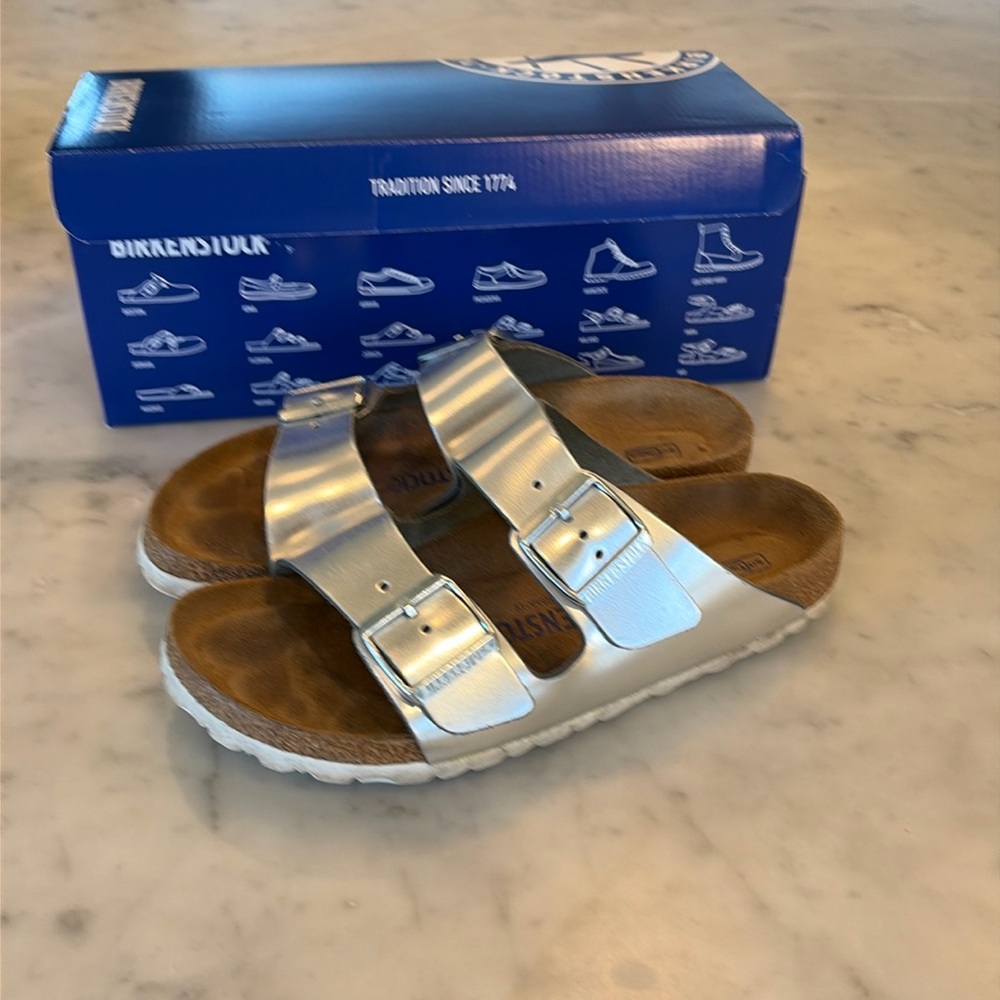 Birkenstock Arizona silver size 37